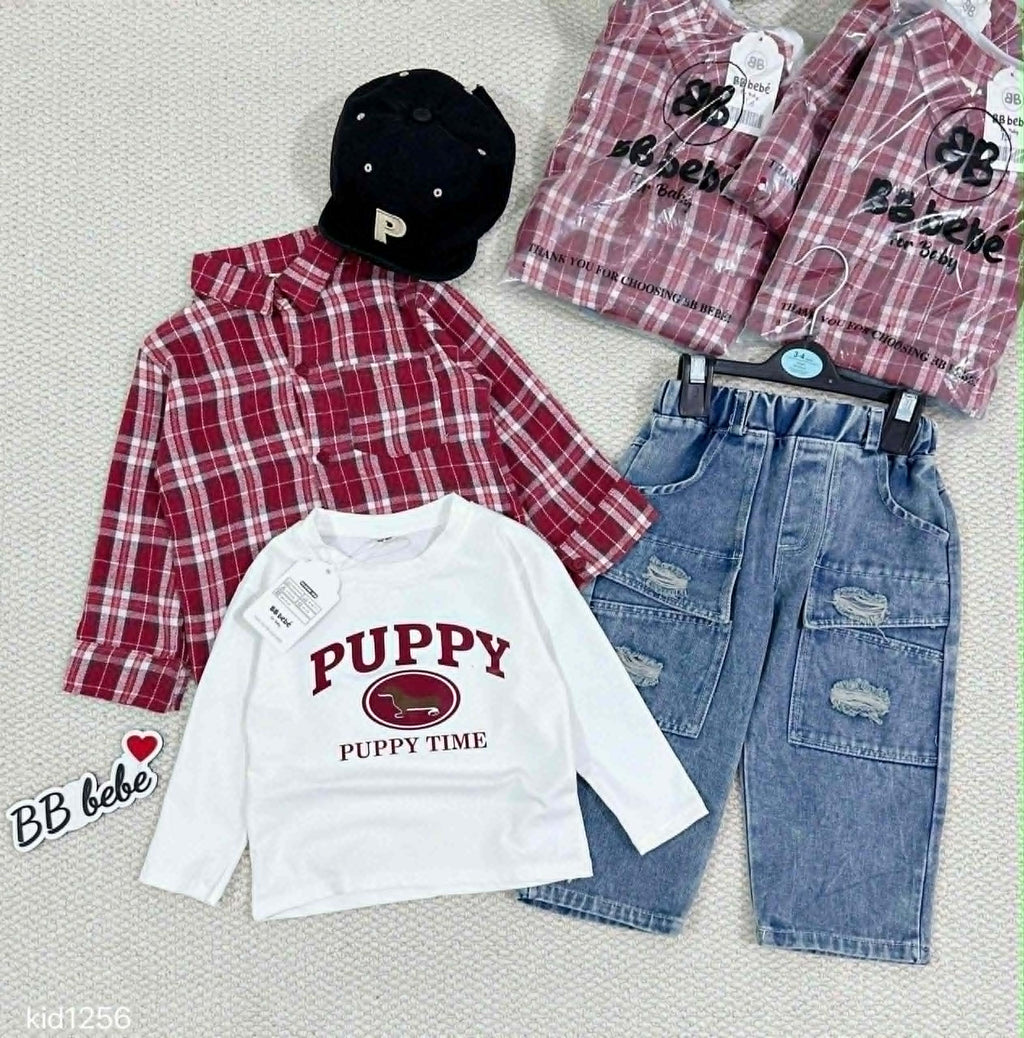 Three-pieces Boy Sporty Set
