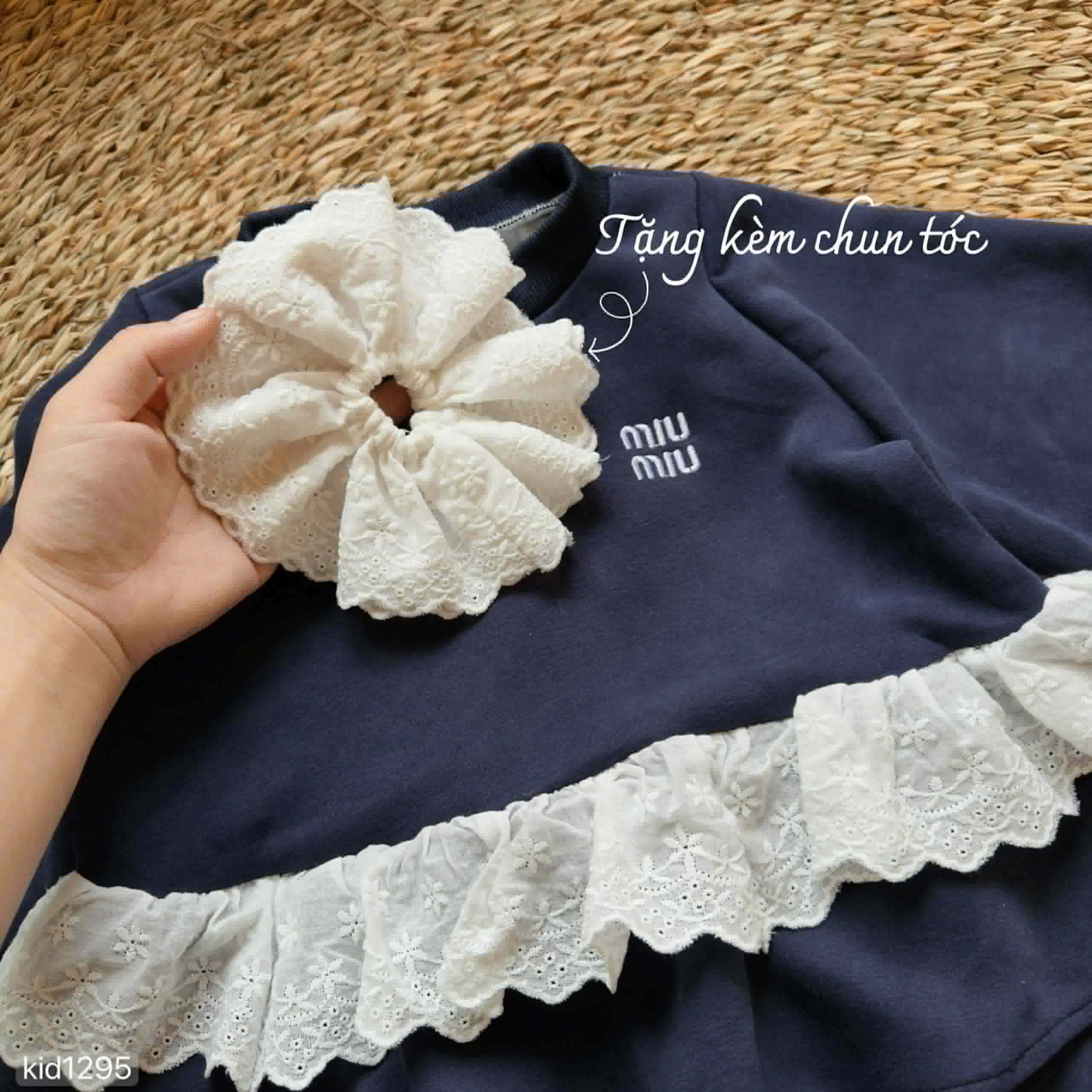 Navy Blue Two-Piece Sweatshirt Set