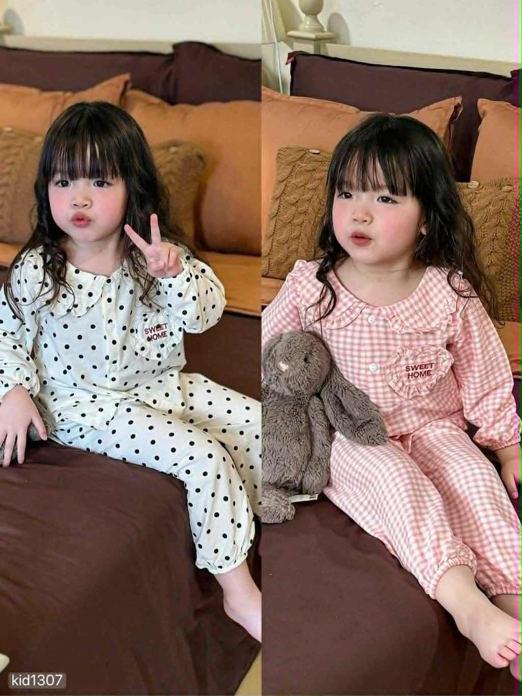 Cute Girl Boys Long Sleeves Pyjamas Set
