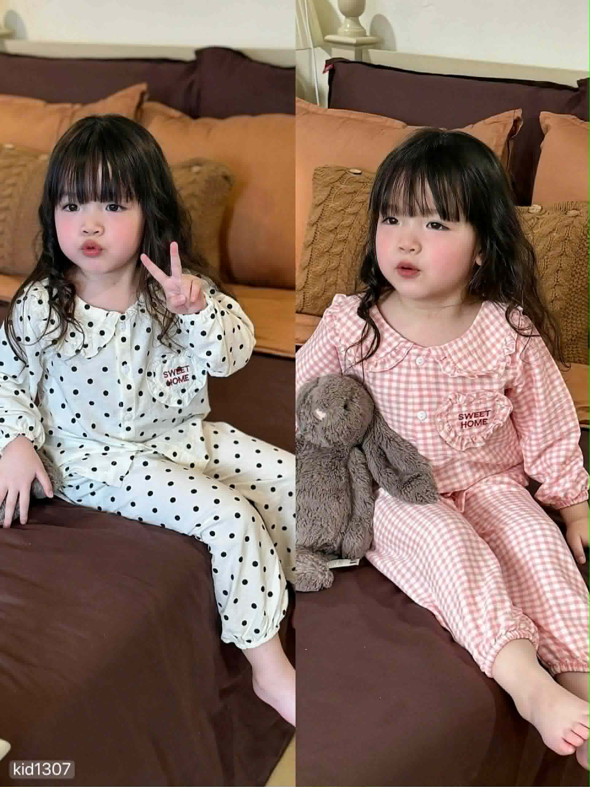 Cute Girl Boys Long Sleeves Pyjamas Set