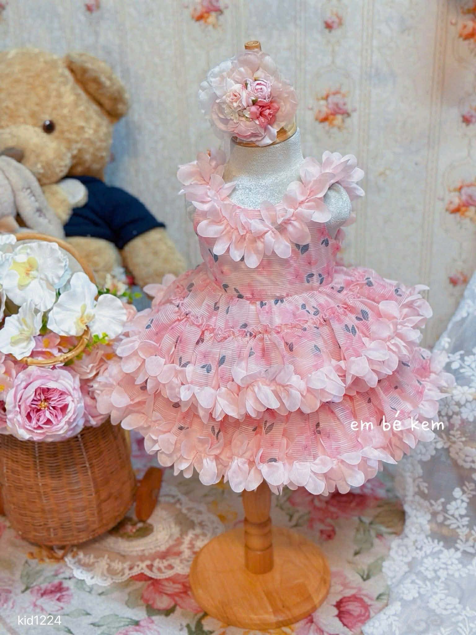 Floral Pink Tulle Dress