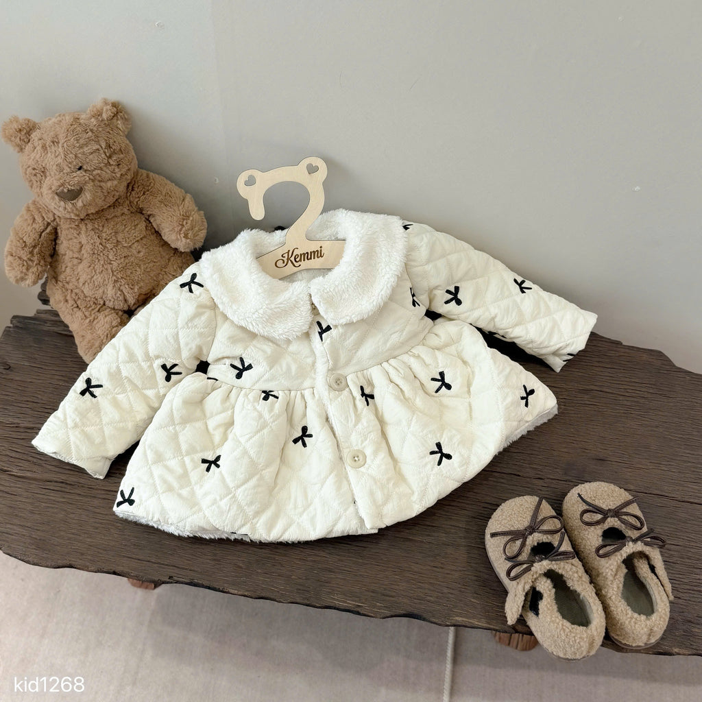 Black Bow Embroidery Girl Jacket