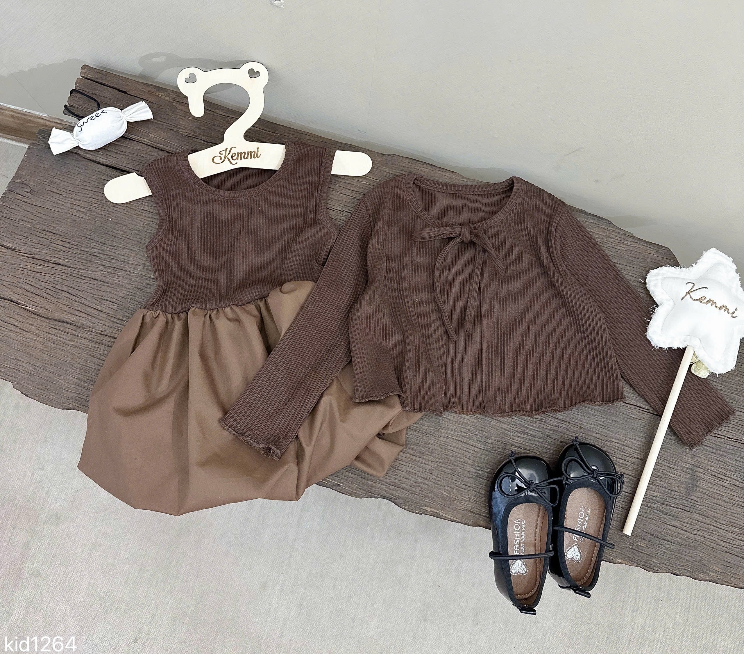 2 Pieces Dress + Cardigan