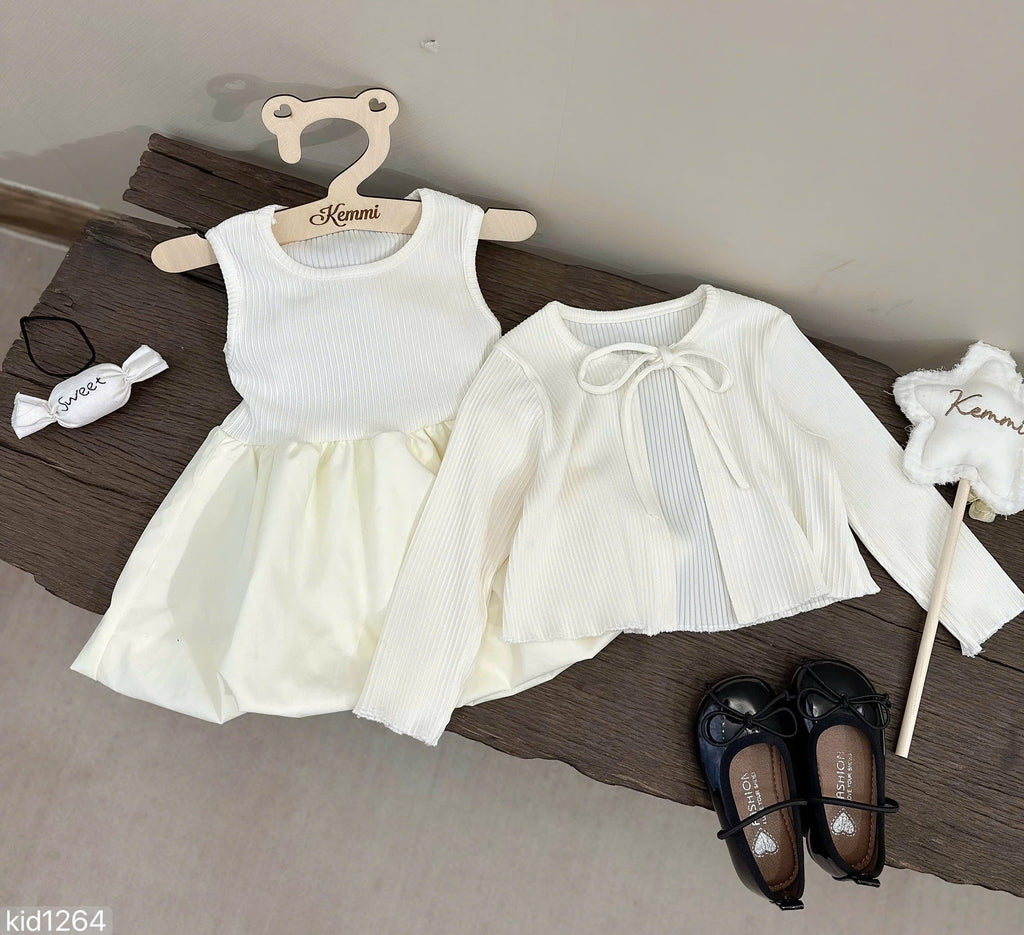 2 Pieces Dress + Cardigan