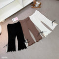 Girl's Ribbed Flared Pants
