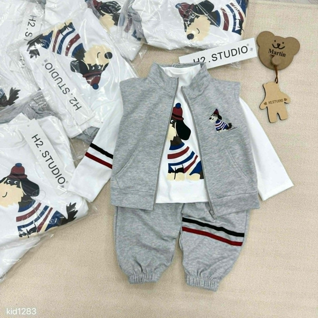 Boy 3-Pieces Grey Jogger Set