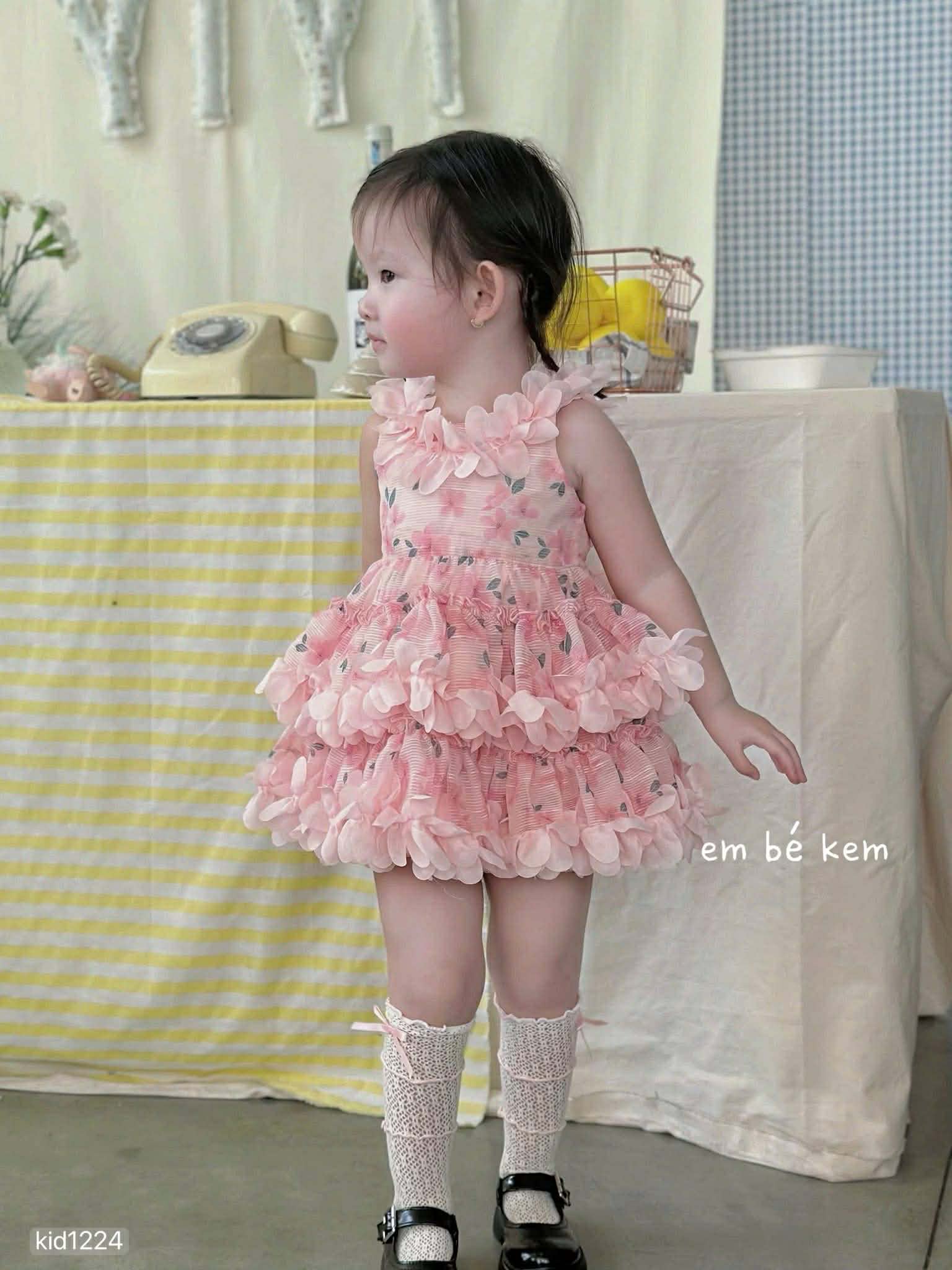 Floral Pink Tulle Dress