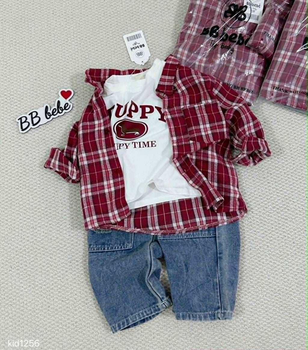 Three-pieces Boy Sporty Set