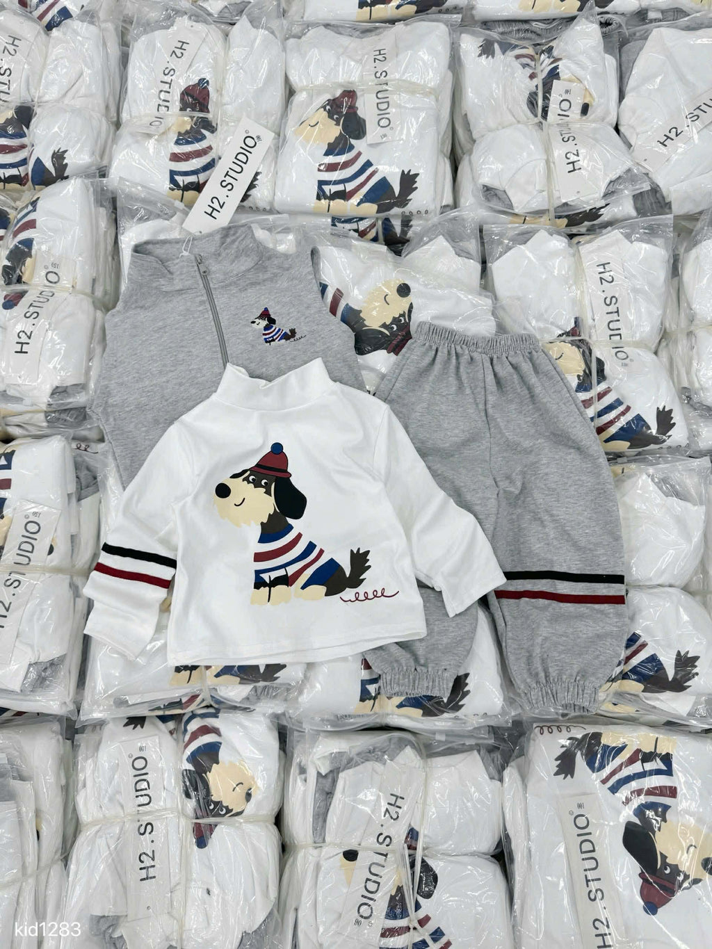 Boy 3-Pieces Grey Jogger Set